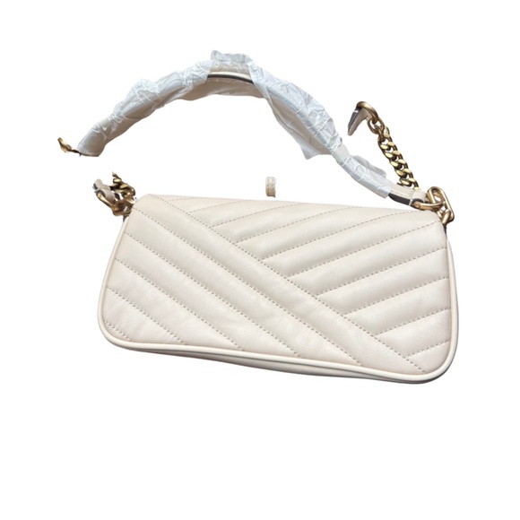 Tory Burch *NWT* Kira Chevron Small Flap Shoulder bag- New Cream - Picture 6 of 6
